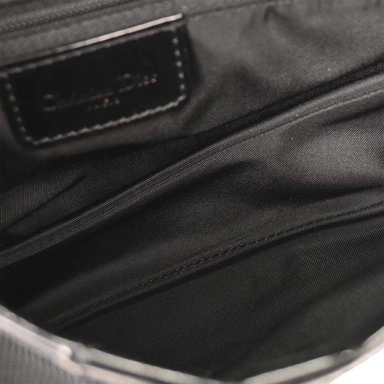 Pre Owned Dior Saddle Black Calfskin Leather Shoulder Bag