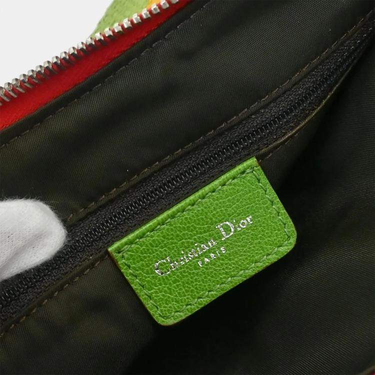 Pre Owned Dior Trotter Saddle Multicolor Canvas Shoulder Bag