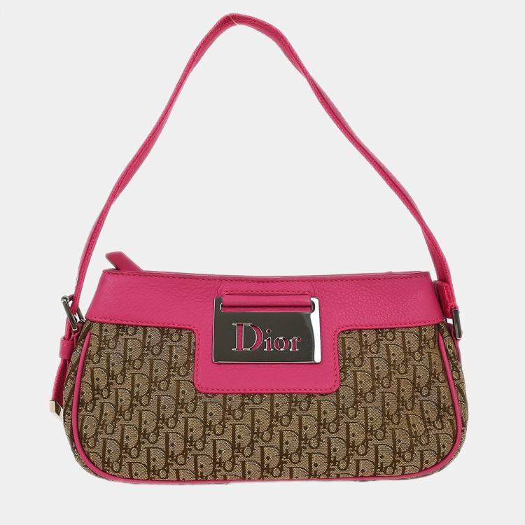 Pre Owned Christian Dior Beige Trotter Handbag