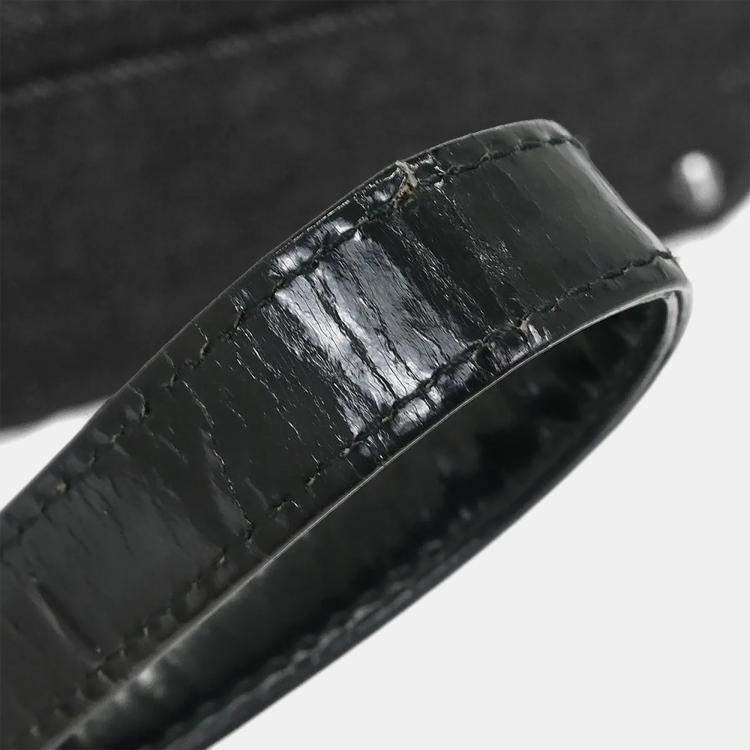 مملوكة مسبقًا Christian Dior Black Denim Lady Dior Cannage Handbag