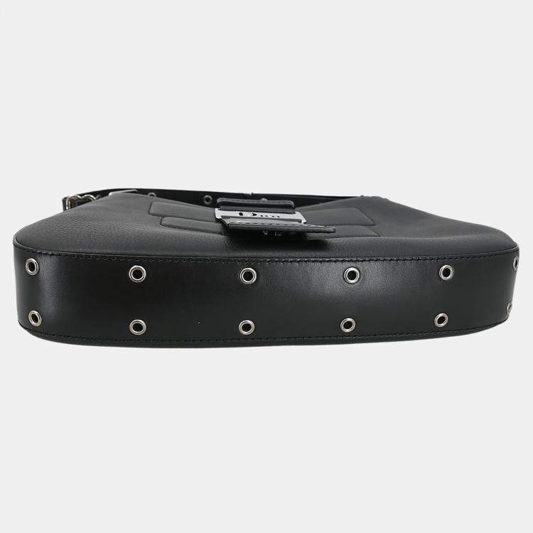 Pre Owned Dior Street Chic Columbus Black Leather Shoulder Bag