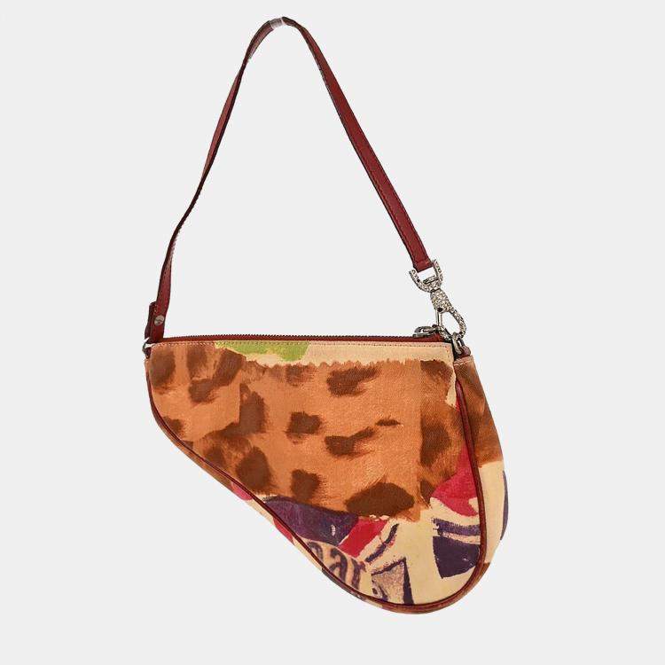 Pre Owned Christian Dior Red Victim Saddle Handbag