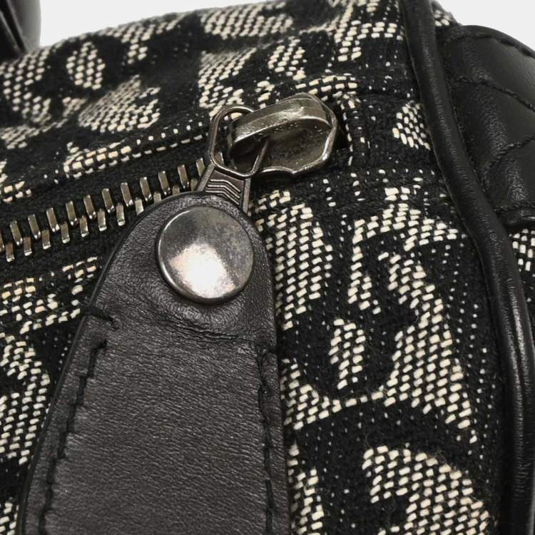 Pre Owned Dior Trotter Black Canvas Duffel Bag