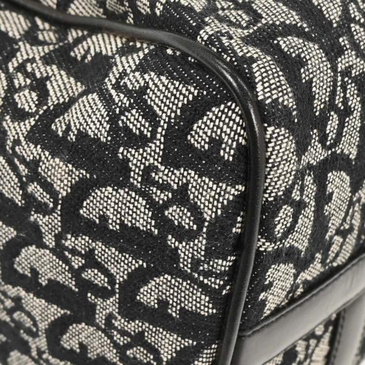 Pre Owned Dior Trotter Black Canvas Duffel Bag