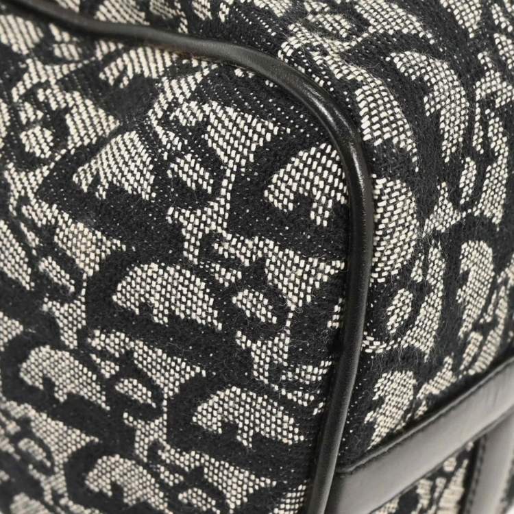 Pre Owned Dior Trotter Black Canvas Duffel Bag