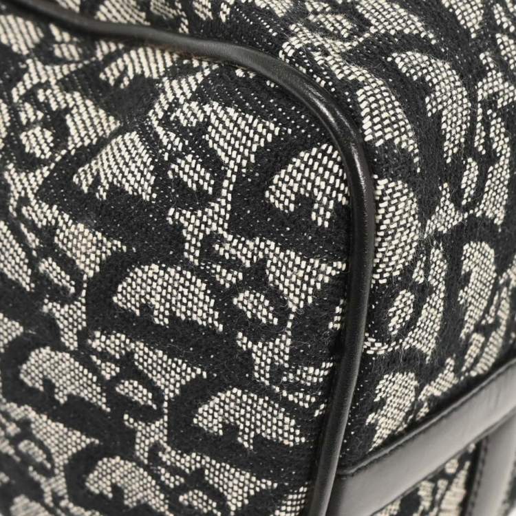 Pre Owned Dior Trotter Black Canvas Duffel Bag
