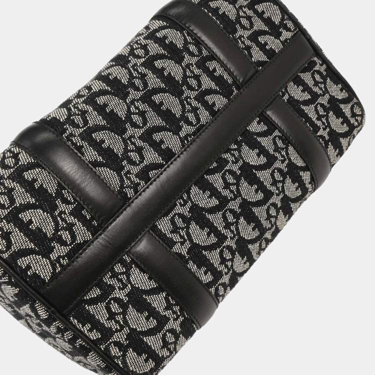 Pre Owned Dior Trotter Black Canvas Duffel Bag