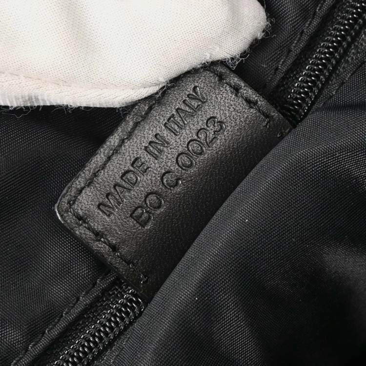 Pre Owned Dior Trotter Black Canvas Duffel Bag