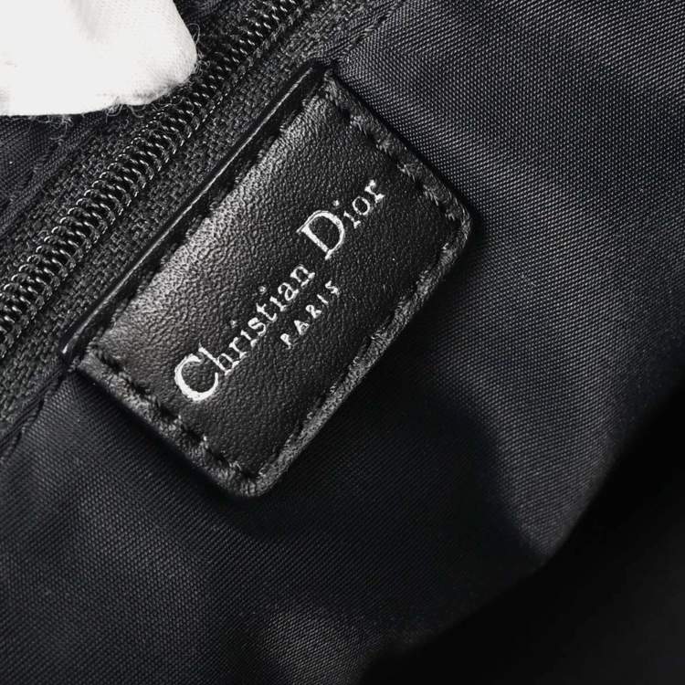 Pre Owned Dior Trotter Black Canvas Duffel Bag