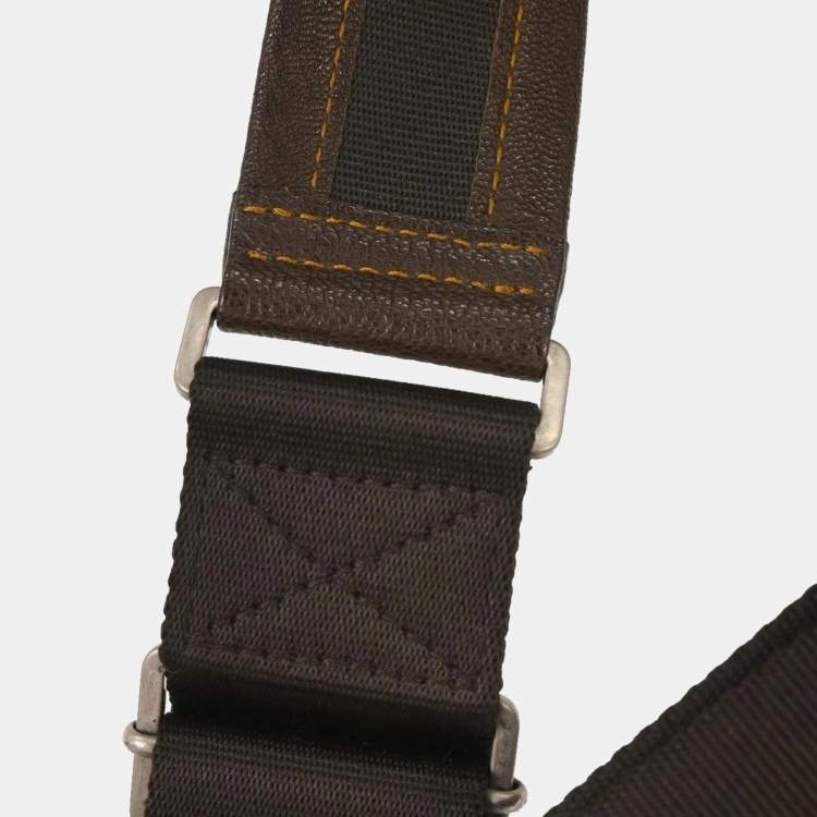 Pre Owned Dior Trotter Beige Canvas Shoulder Bag