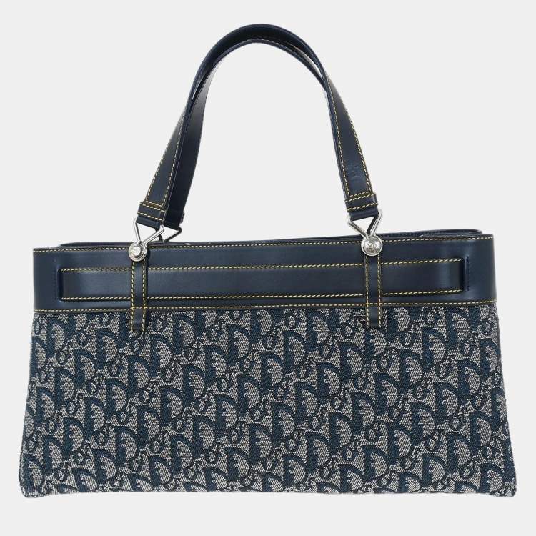 Pre Owned Christian Dior Navy Trotter Handbag