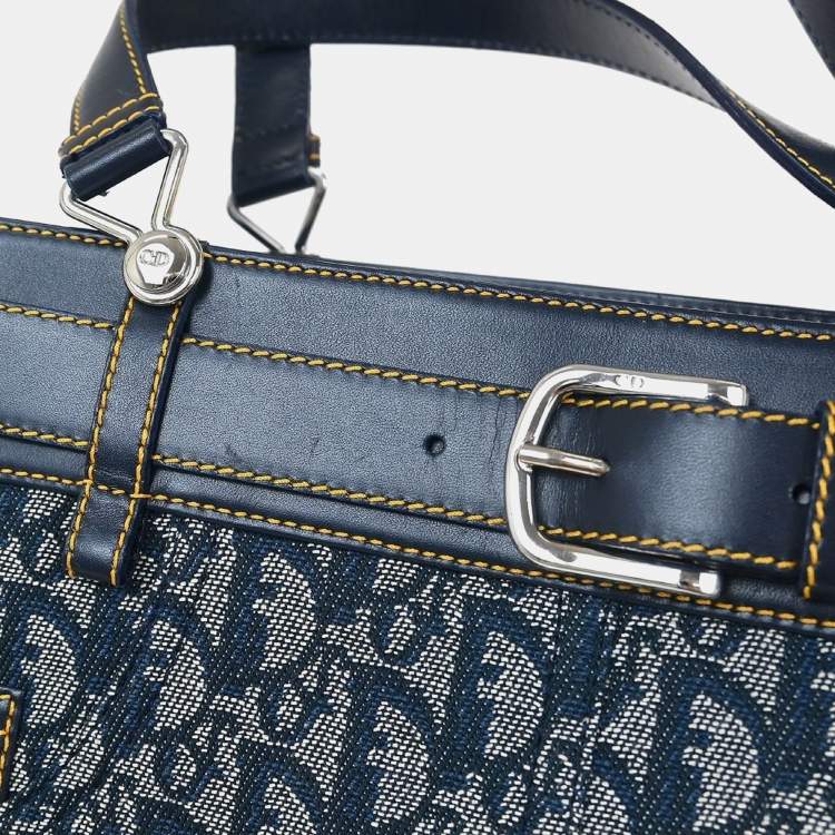 Pre Owned Christian Dior Navy Trotter Handbag