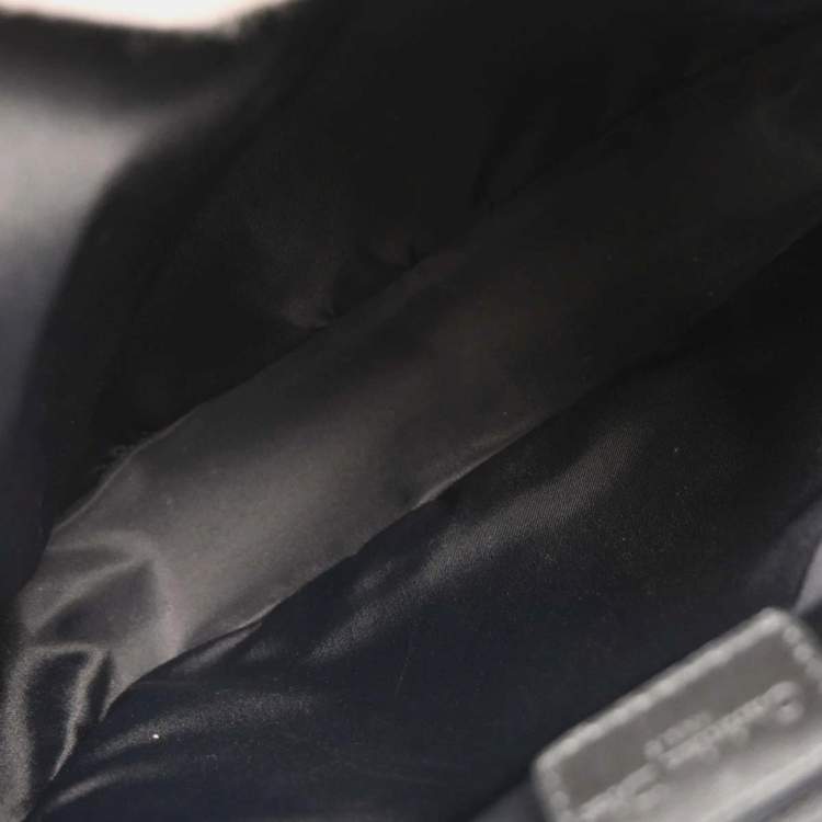 Pre Owned Dior Trotter Street Chic Black Canvas Shoulder Bag