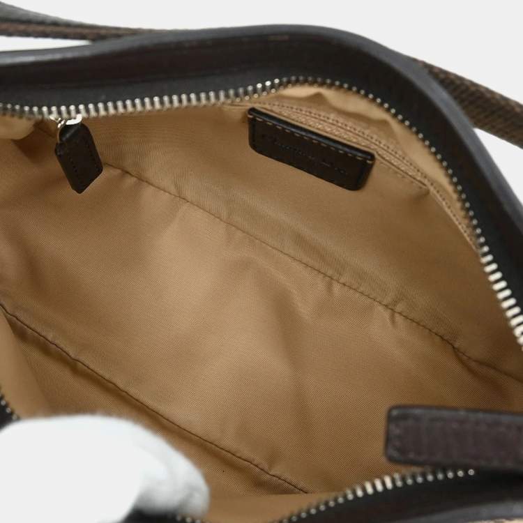 Pre Owned Dior Trotter Beige Canvas Shoulder Bag