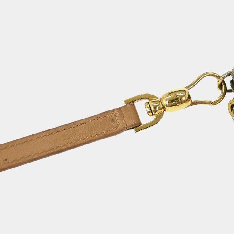 Pre Owned Dior Trotter Saddle Green Canvas Bag