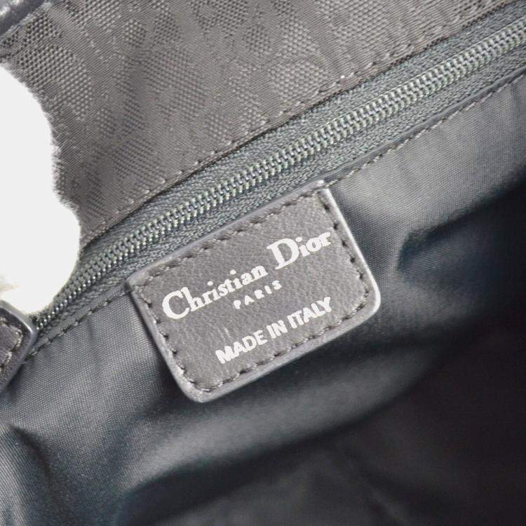 Pre Owned Dior Lovely Trotter Black Canvas Tote Bag