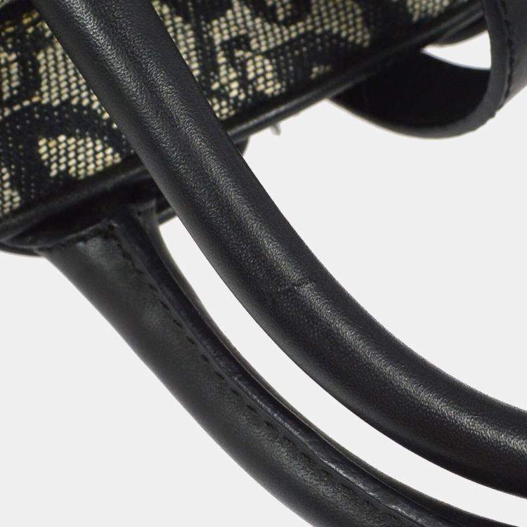 Pre Owned Dior Trotter Black Canvas Shoulder Bag