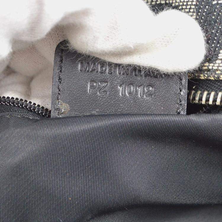 Pre Owned Dior Trotter Black Canvas Shoulder Bag