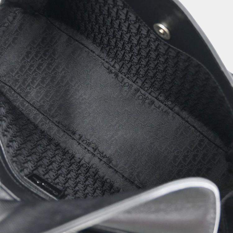 Pre Owned Christian Dior Black Lambskin Leather Shoulder Bag