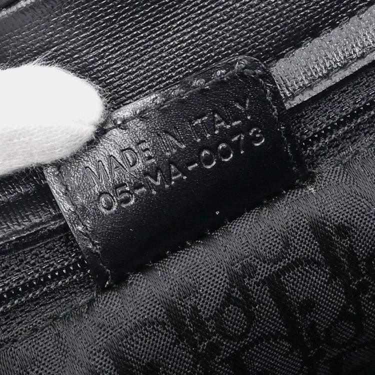 Pre Owned Christian Dior Black Lambskin Leather Shoulder Bag