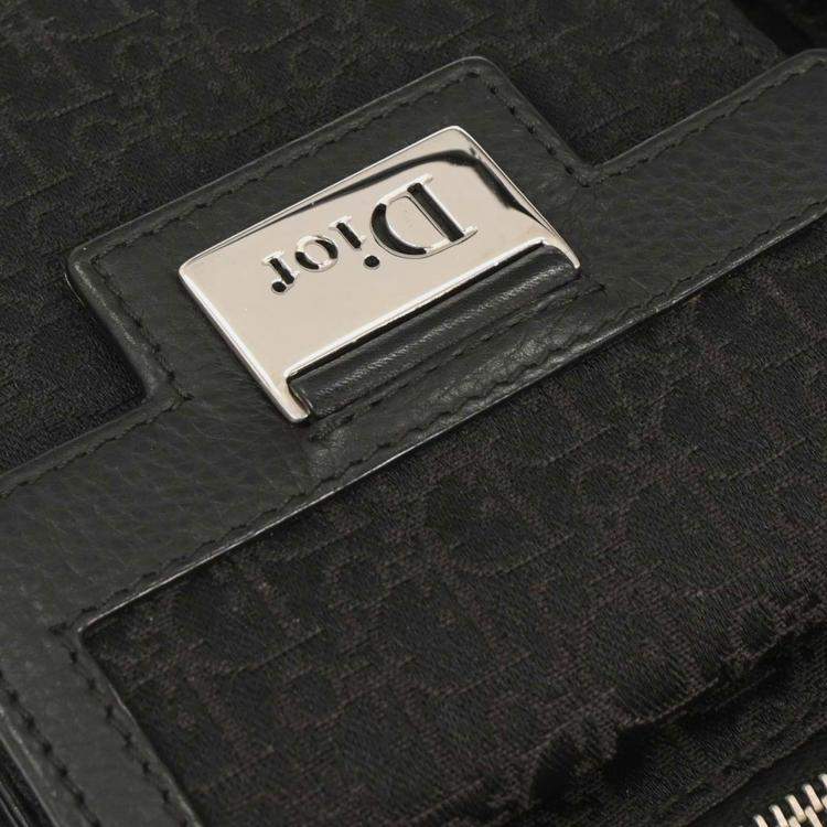 Pre Owned Dior Trotter Street Chic Black Trotter Canvas Belt Bag
