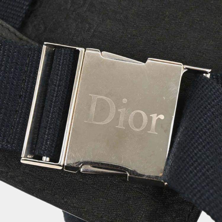 Pre Owned Dior Trotter Street Chic Black Trotter Canvas Belt Bag