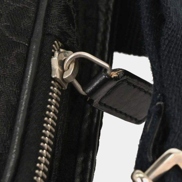 Pre Owned Dior Trotter Street Chic Black Trotter Canvas Belt Bag