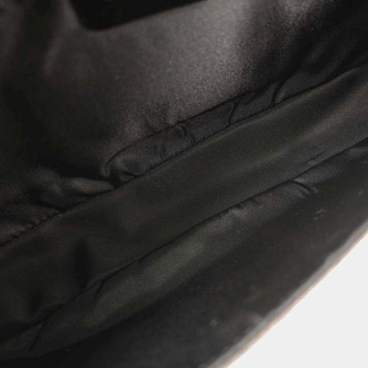 Pre Owned Christian Dior Trotter Malice Gray Jacquard Canvas Top Handle Bag