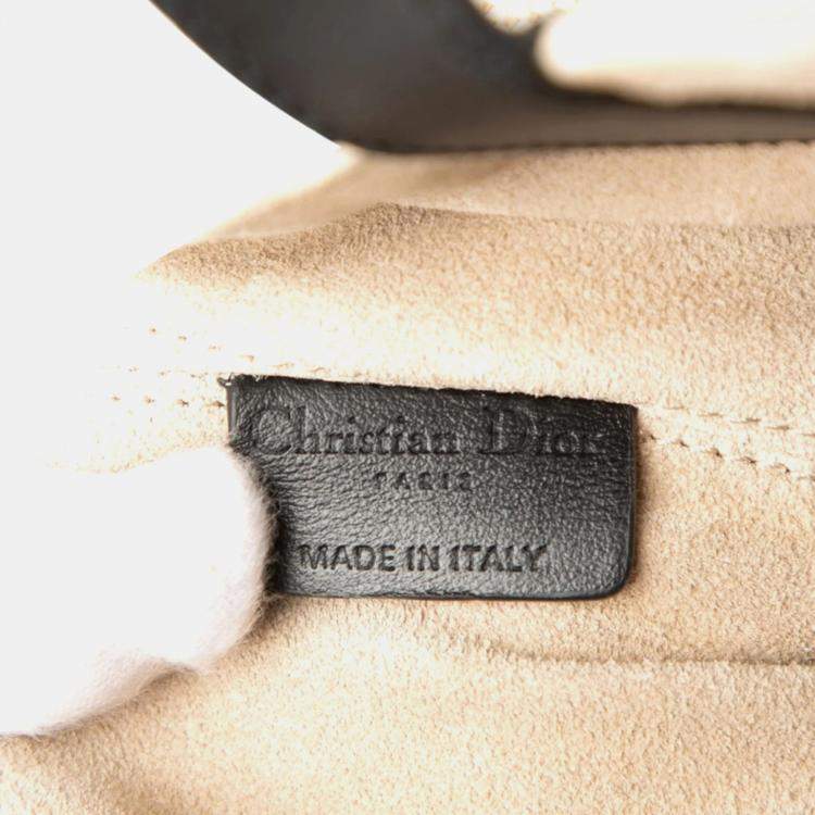 Pre Owned Dior Toujours Large Beige Black Canvas Leather Tote Bag