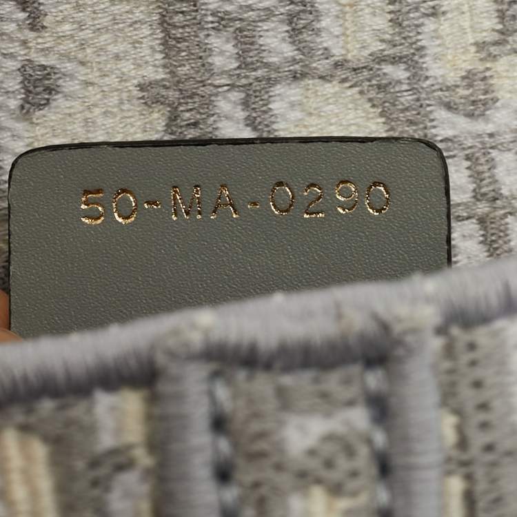 Pre Owned حقيبة حزام ديور سادل قماش أوبليك رمادي/أبيض