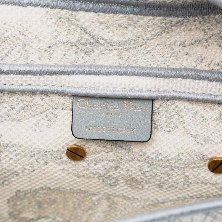 Pre Owned Dior Canvas Embroidered Toile de Jouy Saddle Bag