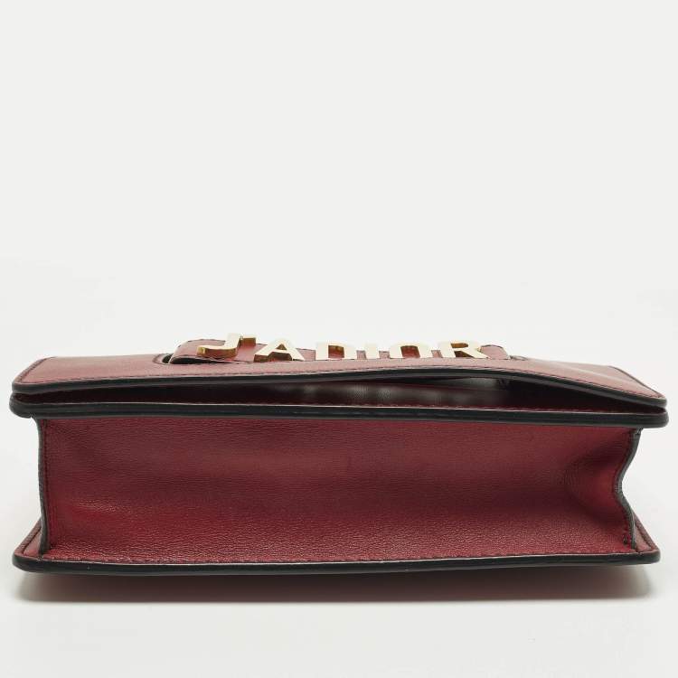 Pre Owned Dior J'Adior Flap Medium Red Leather Shoulder Bag