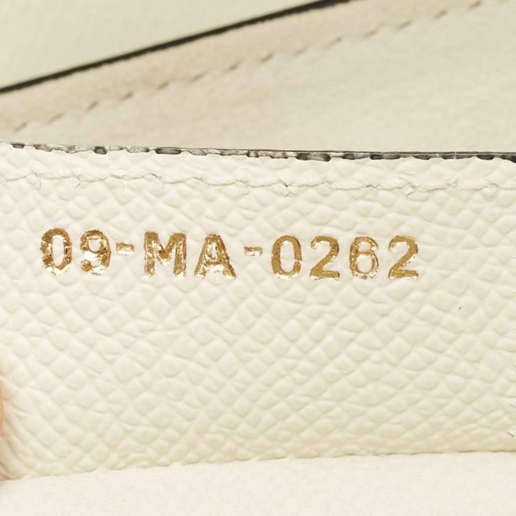 Pre Owned Dior Saddle Off White Leather Bag