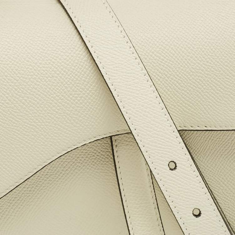 Pre Owned Dior Saddle Off White Leather Bag