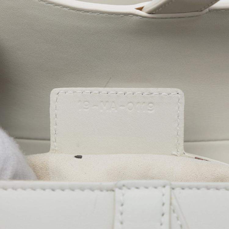 Pre Owned Dior White Ultra Matte Calfskin Saddle Bag
