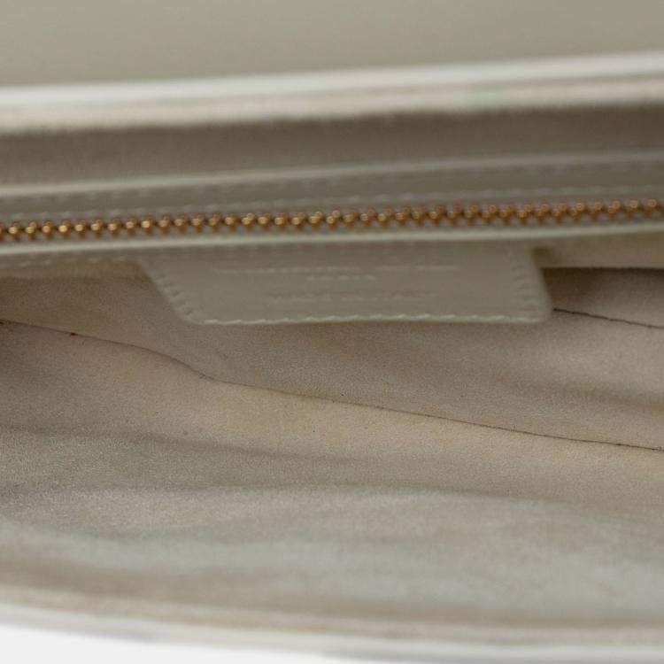 Pre Owned Dior White Ultra Matte Calfskin Saddle Bag