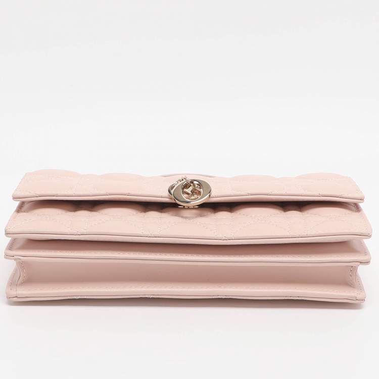 Pre Owned حقيبة جلد كاناج وردية مغبرة صغيرة ماي ديور ديور