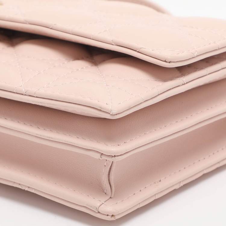 Pre Owned حقيبة جلد كاناج وردية مغبرة صغيرة ماي ديور ديور