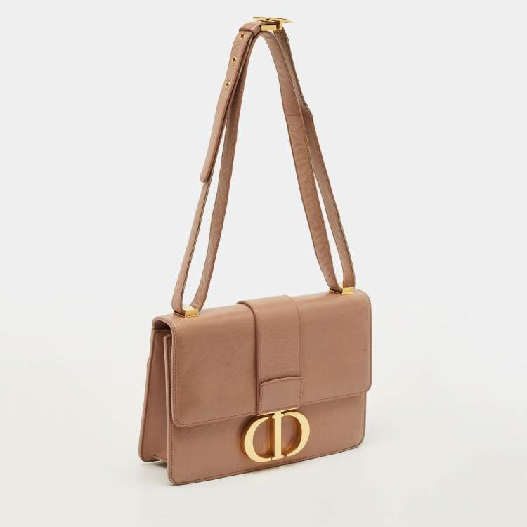 Pre Owned Dior 30 Montaigne Old Rose Leather Shoulder Bag