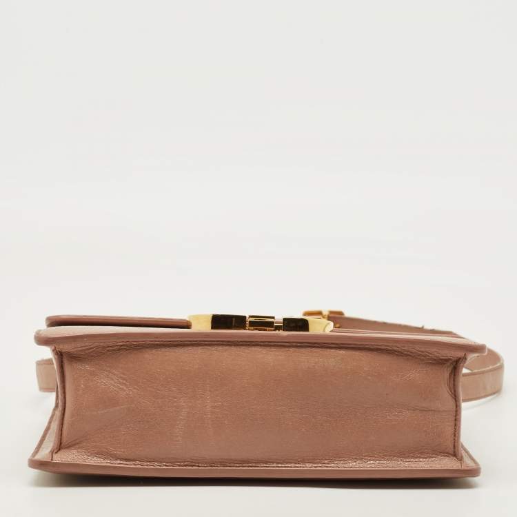 Pre Owned Dior 30 Montaigne Old Rose Leather Shoulder Bag