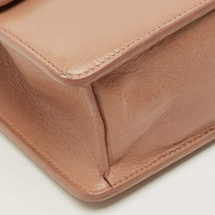 Pre Owned Dior 30 Montaigne Old Rose Leather Shoulder Bag