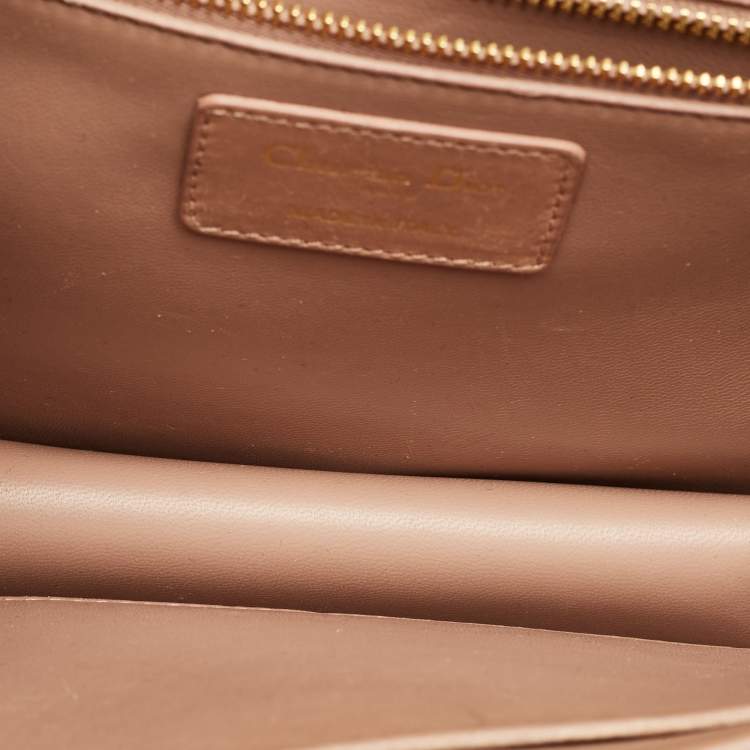 Pre Owned Dior 30 Montaigne Old Rose Leather Shoulder Bag