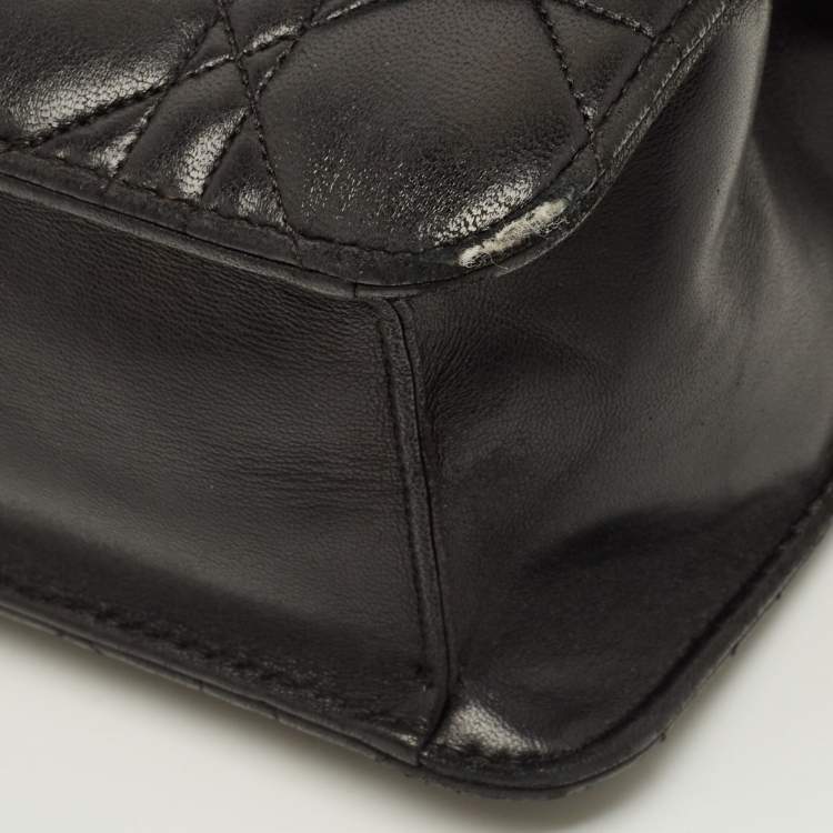 Pre Owned Dior Miss Dior Promenade Black Cannage Leather Chain Bag