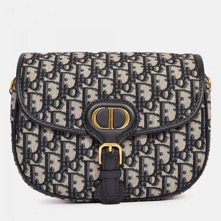 مملوكة مسبقًا Christian Dior Blue Oblique Medium Bobby Bag