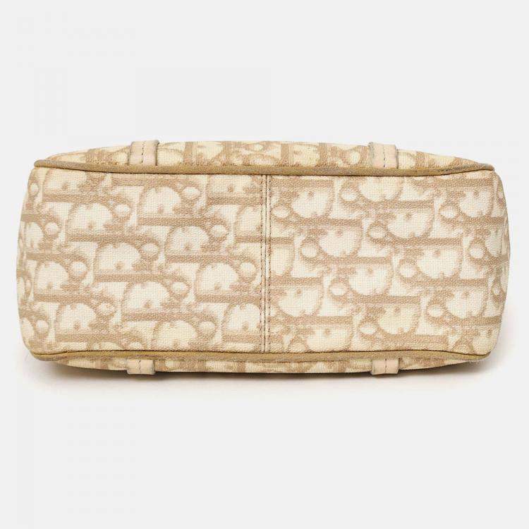 Pre Owned Christian Dior Beige Diorissimo Romantique Tote Bag