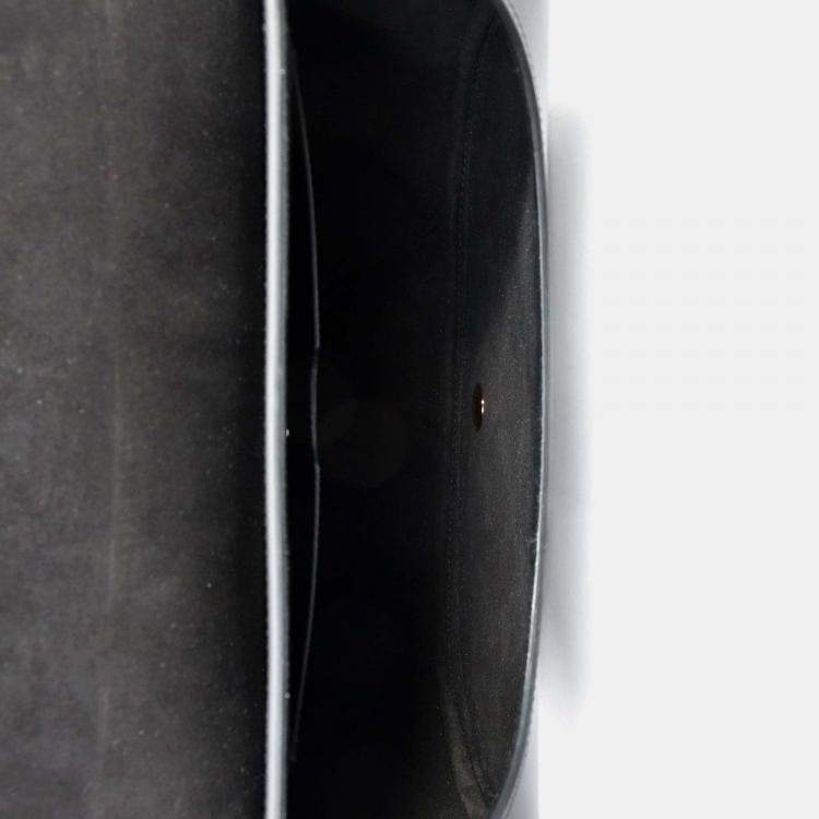 Pre Owned Christian Dior Black Leather Large Bobby Oblique Canvas Strap Crossbody Bag