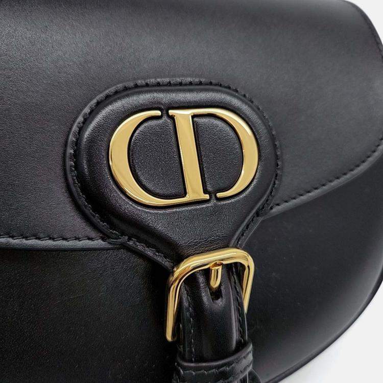 Pre Owned Dior Black Leather Bobby Bag Small