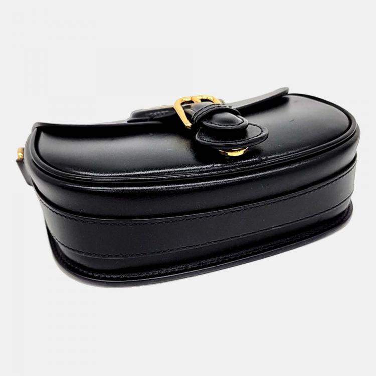 Pre Owned Dior Black Leather Bobby Bag Small