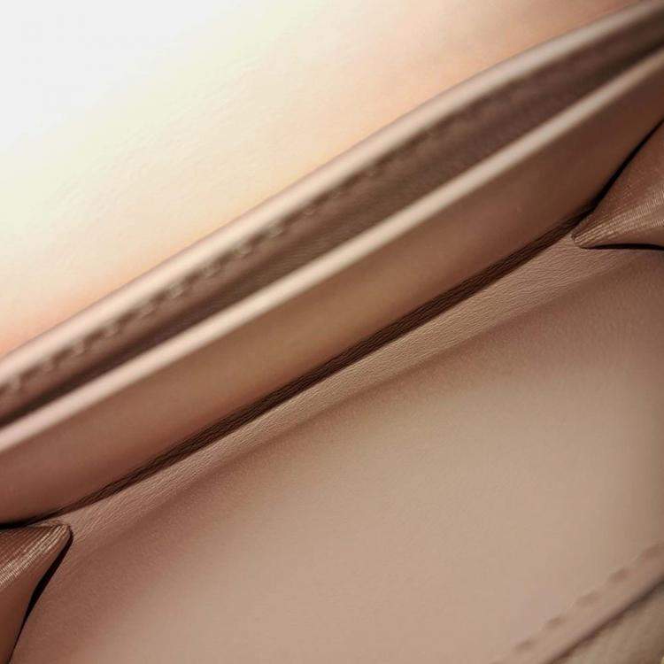 Pre Owned Dior Leather Caro Glycine Card Holder