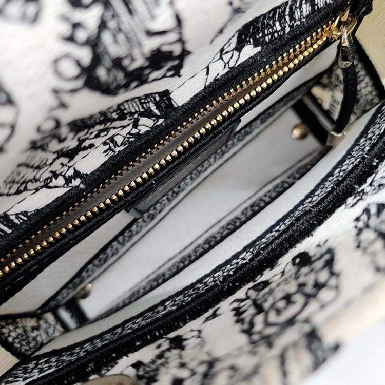 Pre Owned Dior Multicolor Fabric D-Lite Lady Bag Mini